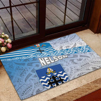 New Zealand Nelson Rubber Doormat Nelson's Flag and Seal - Maori Art Tattoo