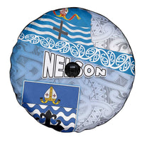 New Zealand Nelson Spare Tire Cover Nelson's Flag and Seal - Maori Art Tattoo
