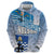 New Zealand Nelson Zip Hoodie Nelson's Flag and Seal - Maori Art Tattoo