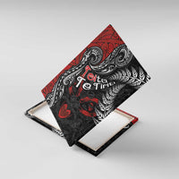 Aotearoa Toitu Te Tiriti Canvas Wall Art New Zealand Honour the Treaty - Te Tiriti Is Us LT03 With Frame Red - Polynesian Pride