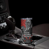 Aotearoa Toitu Te Tiriti Skinny Tumbler New Zealand Honour the Treaty - Te Tiriti Is Us