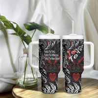 Aotearoa Toitu Te Tiriti Tumbler With Handle New Zealand Honour the Treaty - Te Tiriti Is Us