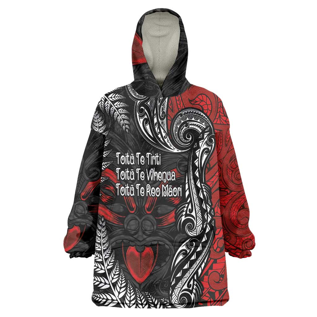 Aotearoa Toitu Te Tiriti Wearable Blanket Hoodie New Zealand Honour the Treaty - Te Tiriti Is Us