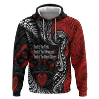 Aotearoa Toitu Te Tiriti Zip Hoodie New Zealand Honour the Treaty - Te Tiriti Is Us LT03 Pullover Hoodie Red - Polynesian Pride