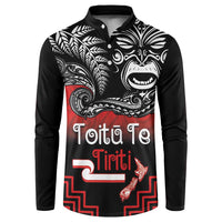 Aotearoa Toitu Te Tiriti Button Sweatshirt New Zealand Honour the Treaty - Fight Together