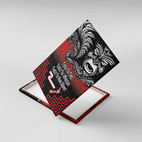 Aotearoa Toitu Te Tiriti Canvas Wall Art New Zealand Honour the Treaty - Fight Together LT03 With Frame Red - Polynesian Pride