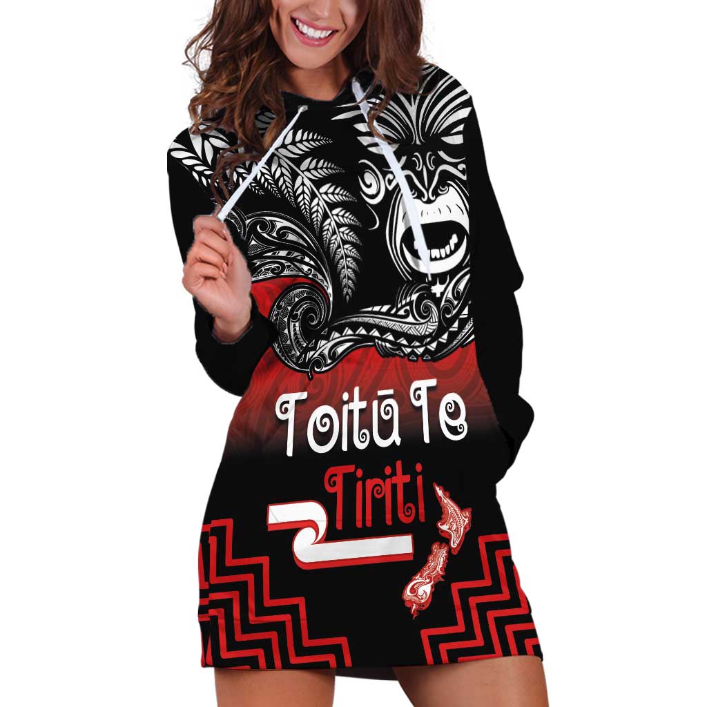 Aotearoa Toitu Te Tiriti Hoodie Dress New Zealand Honour the Treaty - Fight Together