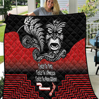 Aotearoa Toitu Te Tiriti Quilt New Zealand Honour the Treaty - Fight Together LT03 Red - Polynesian Pride