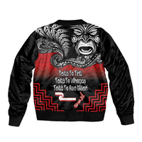 Aotearoa Toitu Te Tiriti Sleeve Zip Bomber Jacket New Zealand Honour the Treaty - Fight Together LT03 - Polynesian Pride
