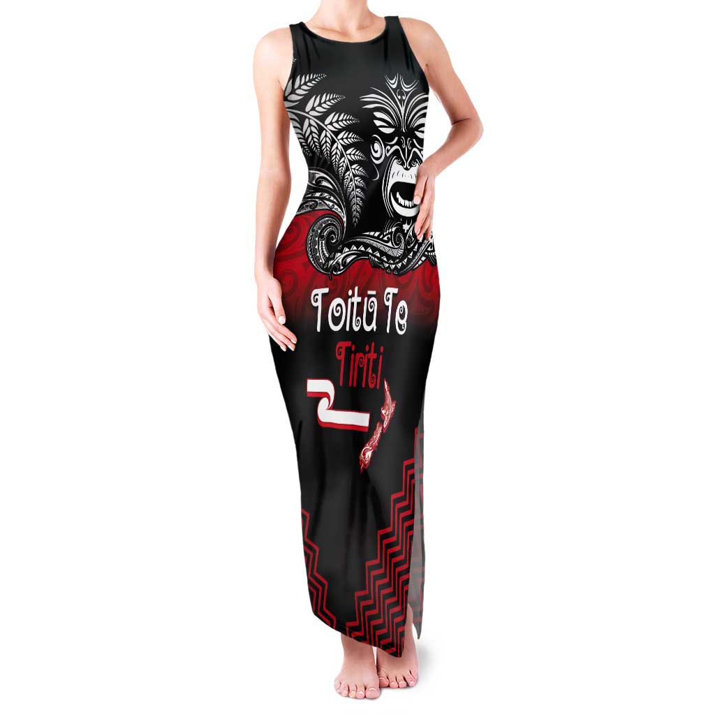 Aotearoa Toitu Te Tiriti Tank Maxi Dress New Zealand Honour the Treaty - Fight Together