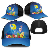 Palau Jellyfish Baseball Net Cap Ocean Heritage Tropical Plants - Polynesian Pride