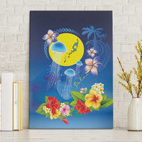 Palau Jellyfish Canvas Wall Art Ocean Heritage Tropical Plants - Polynesian Pride