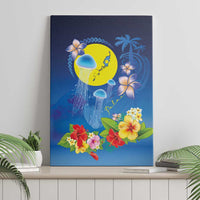 Palau Jellyfish Canvas Wall Art Ocean Heritage Tropical Plants - Polynesian Pride