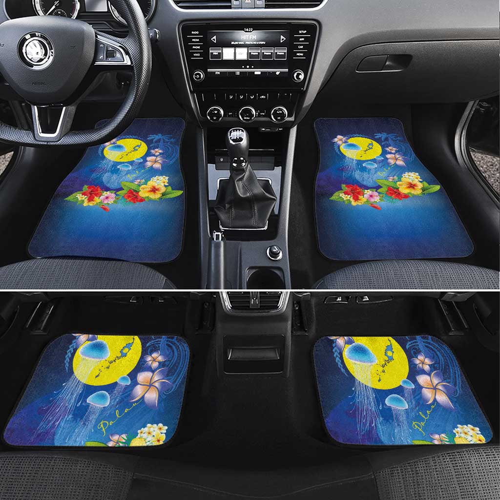 Palau Jellyfish Car Mats Ocean Heritage Tropical Plants - Polynesian Pride