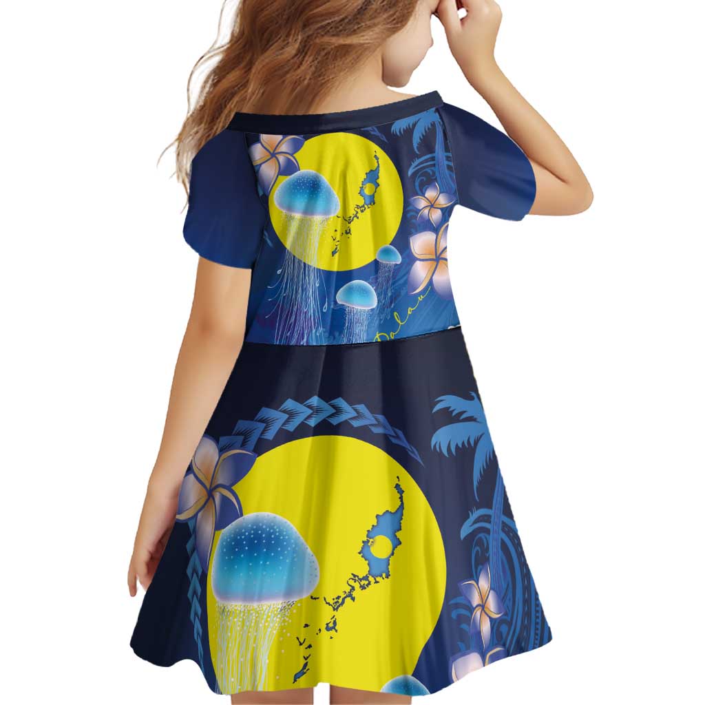 Palau Jellyfish Family Matching Puletasi and Hawaiian Shirt Ocean Heritage Tropical Plants LT03 - Polynesian Pride