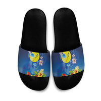 Palau Jellyfish Slide Sandals Ocean Heritage Tropical Plants - Polynesian Pride