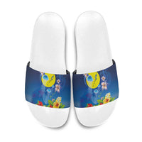 Palau Jellyfish Slide Sandals Ocean Heritage Tropical Plants - Polynesian Pride