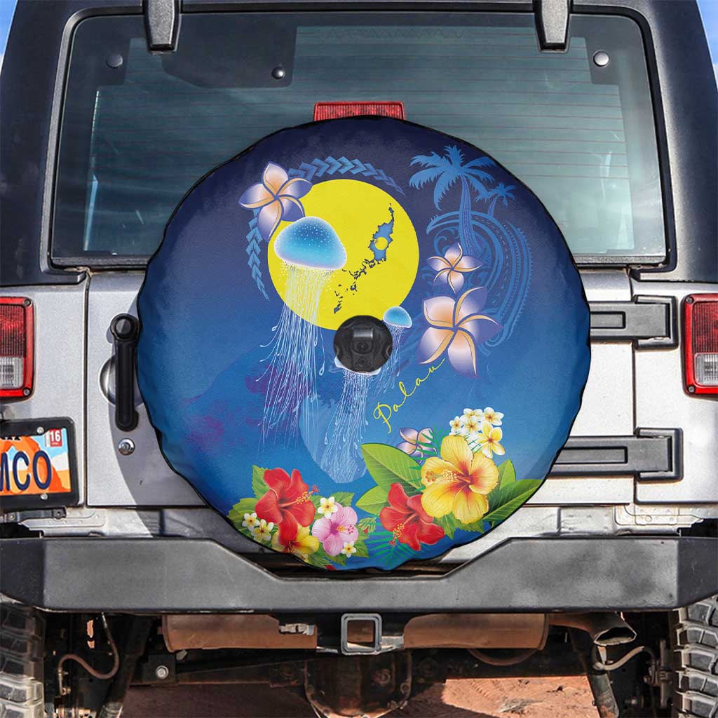 Palau Jellyfish Spare Tire Cover Ocean Heritage Tropical Plants - Polynesian Pride