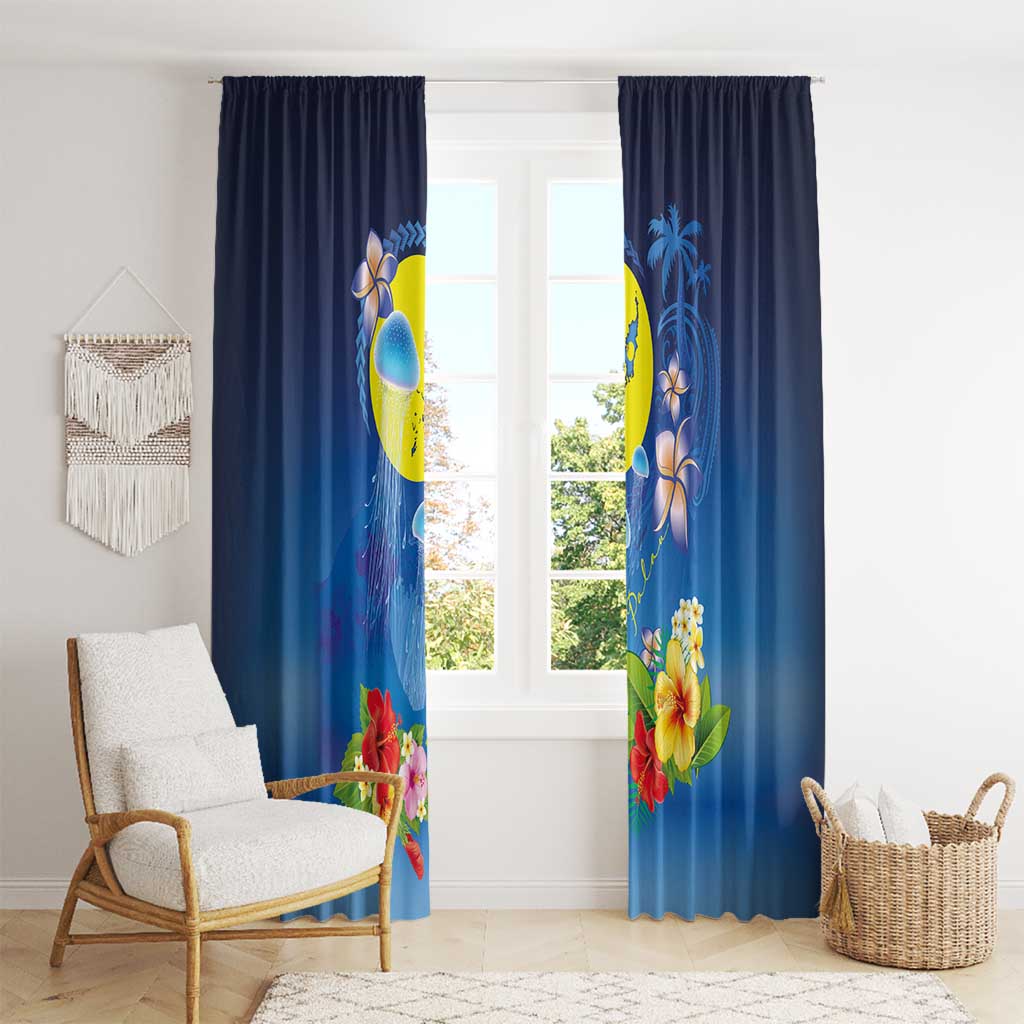 Palau Jellyfish Window Curtain Ocean Heritage Tropical Plants - Polynesian Pride