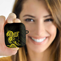 Hawaiian Manta Rays AirPods Case Tribal Hibiscus Polynesian Tattoos Yellow Color - Polynesian Pride