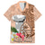 Guam Seal and Latte Stone With Ethnic Tapa Pattern Hawaiian Shirt Peach Fuzz Color LT03 Peach Fuzz - Polynesian Pride