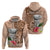 Guam Seal and Latte Stone With Ethnic Tapa Pattern Hoodie Peach Fuzz Color LT03 - Polynesian Pride