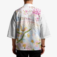 Hawaiian and Japanese Culture Together Kimono Tribal Motifs with Lei and Japanese Sakura Pattern