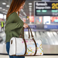 Hawaiian and Japanese Culture Together Travel Bag Tribal Motifs with Lei and Japanese Sakura Pattern LT03 - Polynesian Pride