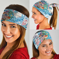 Hawaiian and Japanese Culture Together Neck Gaiter Tropical Honu with Japanese Elements Blue Color LT03 - Polynesian Pride