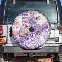 Hawaiian and Japanese Culture Together Spare Tire Cover Tropical Honu with Japanese Elements Purple Color LT03 Purple - Polynesian Pride