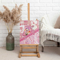 Hawaiian and Japanese Culture Together Canvas Wall Art Tropical Honu with Japanese Elements Pink Color LT03 - Polynesian Pride