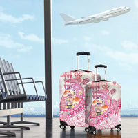 Hawaiian and Japanese Culture Together Luggage Cover Tropical Honu with Japanese Elements Pink Color LT03 - Polynesian Pride