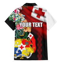 Personalised Tonga Emancipation Day Family Matching Mermaid Dress and Hawaiian Shirt Flag Map and Hibiscus Flower Ngatu Pattern LT03 - Polynesian Pride