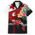 Personalised Tonga Emancipation Day Family Matching Off Shoulder Long Sleeve Dress and Hawaiian Shirt Flag Map and Hibiscus Flower Ngatu Pattern LT03 Dad's Shirt - Short Sleeve Black - Polynesian Pride