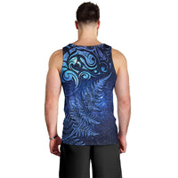 New Zealand Matariki Men Tank Top Maori Pattern and Silver Fern