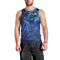 New Zealand Matariki Men Tank Top Maori Pattern and Silver Fern