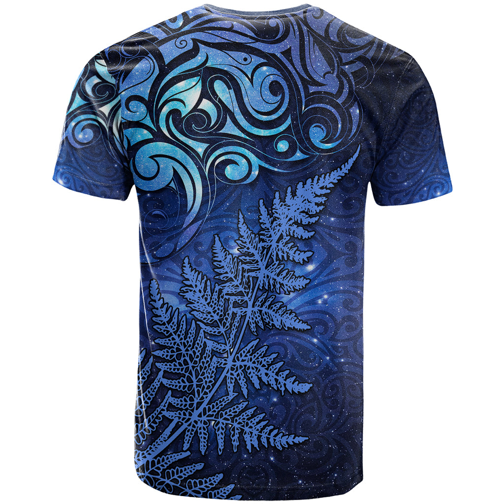New Zealand Matariki T Shirt Maori Pattern and Silver Fern