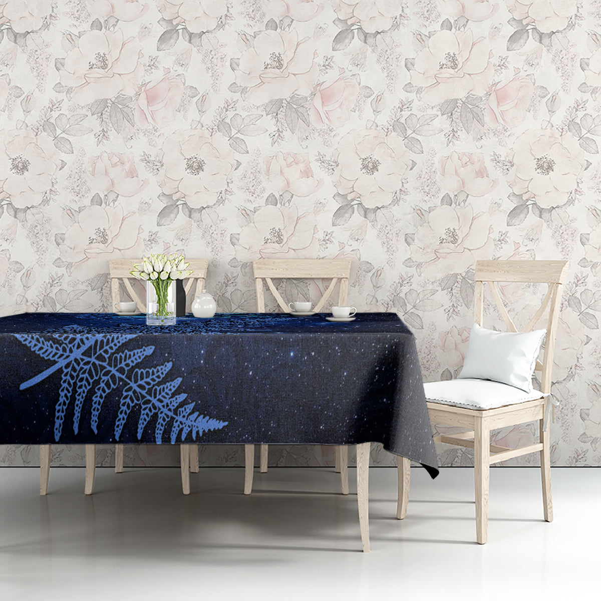 New Zealand Matariki Tablecloth Maori Pattern and Silver Fern