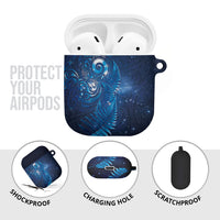 Aotearoa New Zealand New Year AirPods Case Tribal Koru Tattoo Blue Galaxy Maori Silver Fern LT03 - Polynesian Pride