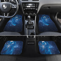 Aotearoa New Zealand New Year Car Mats Tribal Koru Tattoo Blue Galaxy Maori Silver Fern LT03 Set 4pcs Blue - Polynesian Pride