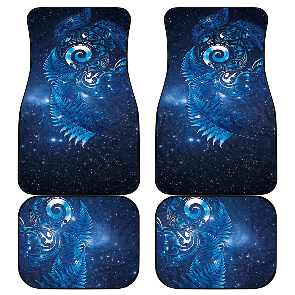 Aotearoa New Zealand New Year Car Mats Tribal Koru Tattoo Blue Galaxy Maori Silver Fern LT03 - Polynesian Pride