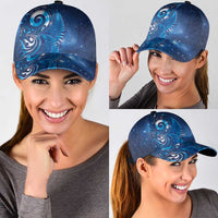 Aotearoa New Zealand New Year Classic Cap Tribal Koru Tattoo Blue Galaxy Maori Silver Fern