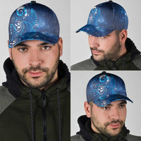Aotearoa New Zealand New Year Classic Cap Tribal Koru Tattoo Blue Galaxy Maori Silver Fern