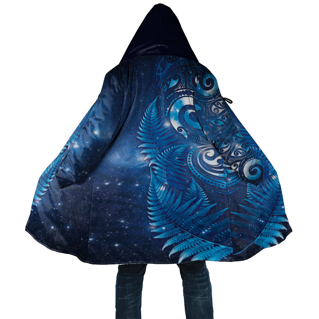 Aotearoa New Zealand New Year Cloak Tribal Koru Tattoo Blue Galaxy Maori Silver Fern