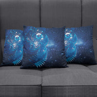 Aotearoa New Zealand New Year Pillow Cover Tribal Koru Tattoo Blue Galaxy Maori Silver Fern LT03 - Polynesian Pride