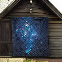 Aotearoa New Zealand New Year Quilt Tribal Koru Tattoo Blue Galaxy Maori Silver Fern