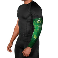 Aotearoa New Zealand New Year Arm Sleeves Tribal Koru Tattoo Green Galaxy Maori Silver Fern LT03 - Polynesian Pride