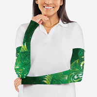 Aotearoa New Zealand New Year Arm Sleeves Tribal Koru Tattoo Green Galaxy Maori Silver Fern LT03 - Polynesian Pride