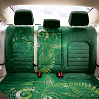 Aotearoa New Zealand New Year Back Car Seat Cover Tribal Koru Tattoo Green Galaxy Maori Silver Fern LT03 - Polynesian Pride
