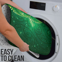 Aotearoa New Zealand New Year Bathroom Set Tribal Koru Tattoo Green Galaxy Maori Silver Fern LT03 - Polynesian Pride